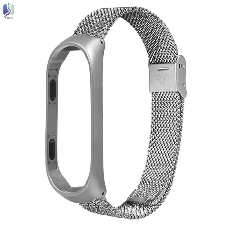 Yy Metal Wrist Strap Wrist Bands Bracelet Strap Belt for Xiaomi Mi Band 3 @VN