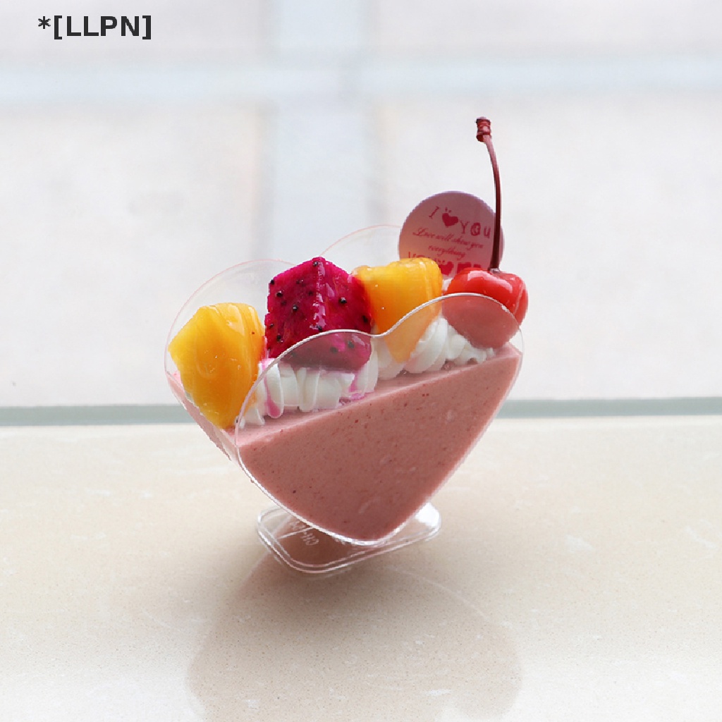[loyaltysun.vn] Cốc Nhựa Đựng Bánh Pudding Tráng Miệng Hình Trái Tim Dùng Một Lần Chào Mừng