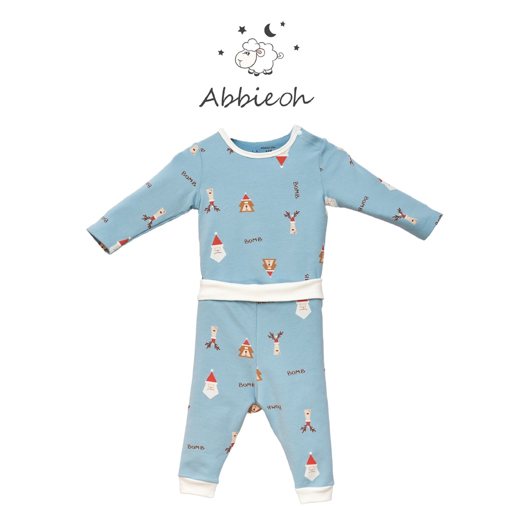 Bộ quần áo sơ sinh ABBIEOH dài tay chất liệu cotton cho bé trai và bé gái 0 - 3 tu