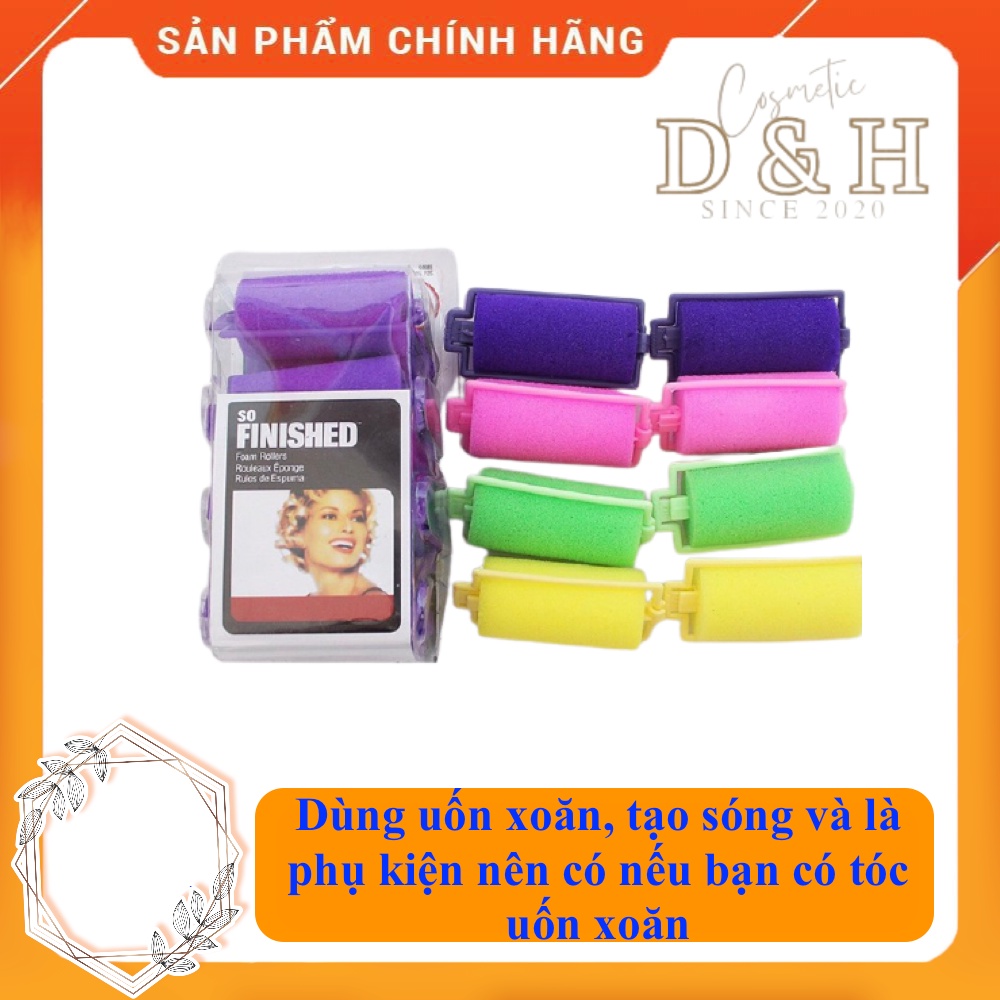 Hộp 8 cái mous (cuốn mút) cho tóc uốn tiện dùng làm tại nhà dành cho các bạn tóc uốn xoăn