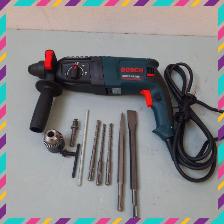Máy khoan búa BOSCH GBH 2-26 DFR 800W kèm phụ kiện . .