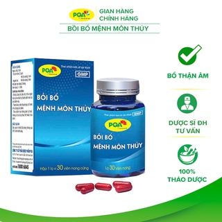Viên Nang Mệnh Môn Thủy PQA Giúp Bồi Bổ Thận Âm, Tăng Cường Sức Khỏe Hộp 30 Viên