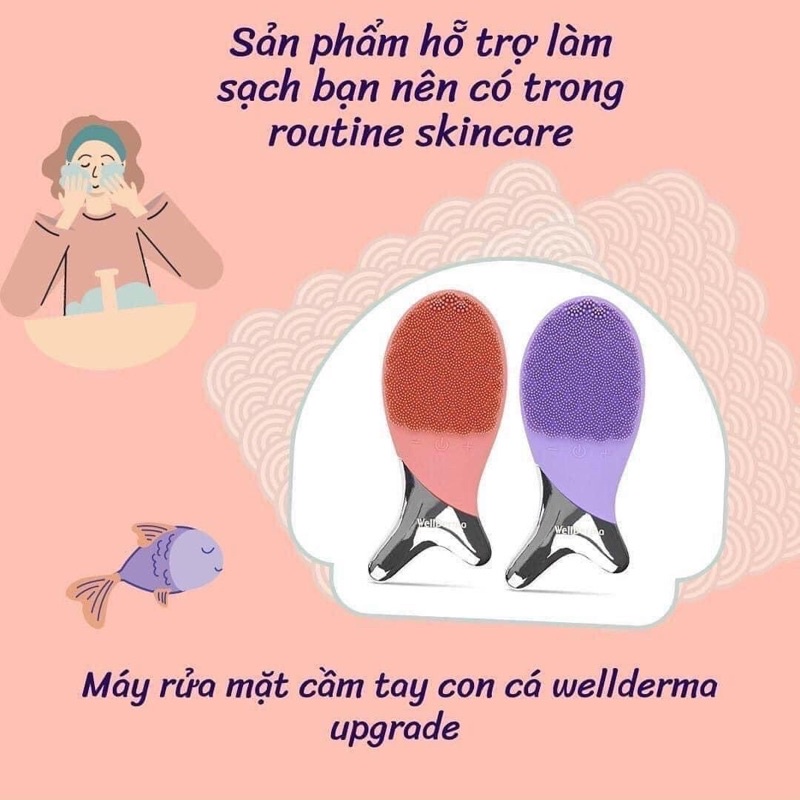 Máy rửa mặt con cá Well Derma Cleansing Fish RV