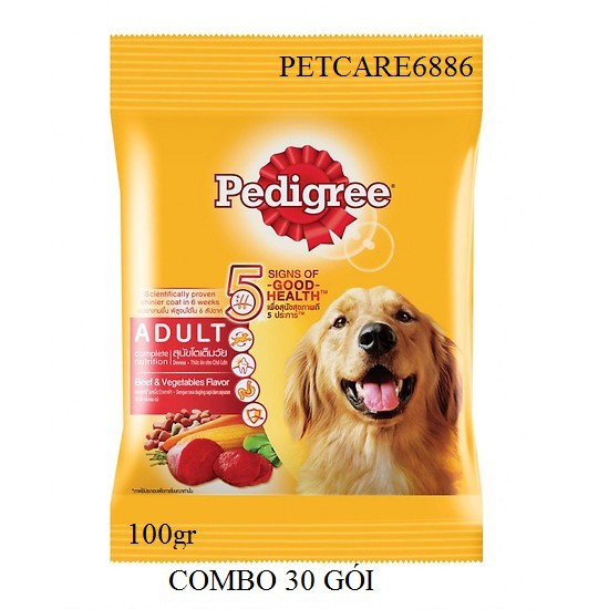 Hạt khô PEDIGREE CHÓ Gói 100g