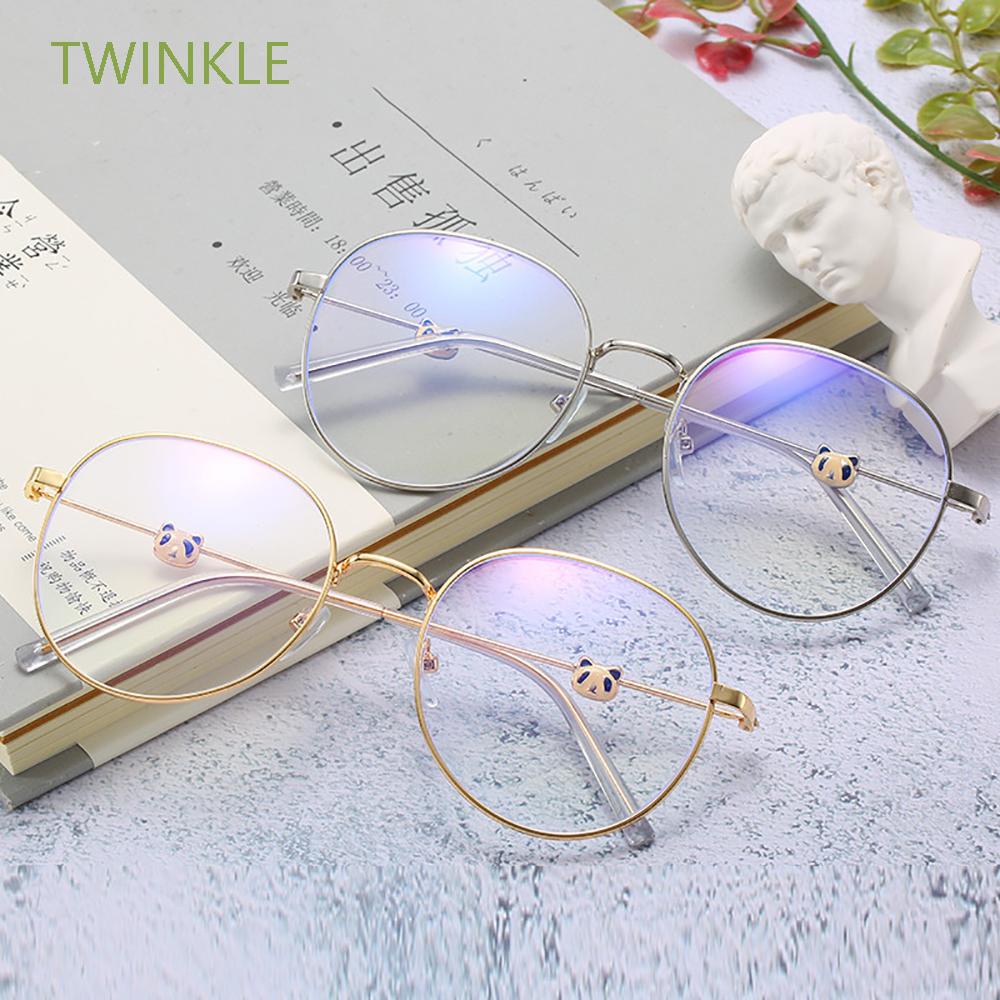 Kính Mát Gọng Hình Gấu Trúc Dễ Thương Chống Ánh Sáng Xanh Thời Trang Cho Nữ