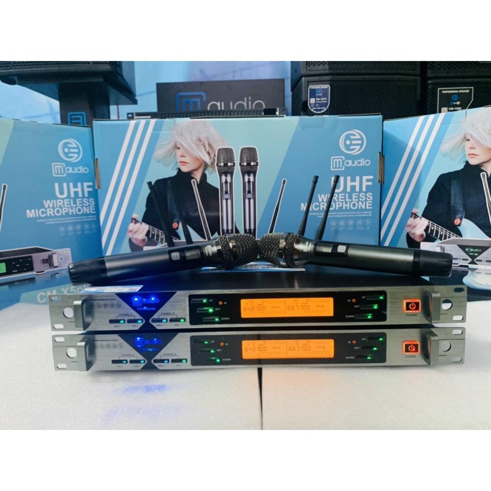 Micro không dây CM AUDIO Model CM X5 plus hàng nhập khẩu 2023 bảo hành 24 tháng Tặng bộ sạc pin và 4 quả pin sạc 1200mah