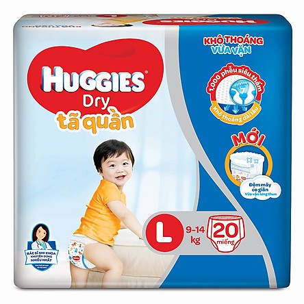 Tã bỉm quần Huggies Dry Pants gói nhỏ size S 24 miếng M 22 miếng L 20 Miếng XL 18 Miếng XXL 16 miếng date 2020 new.