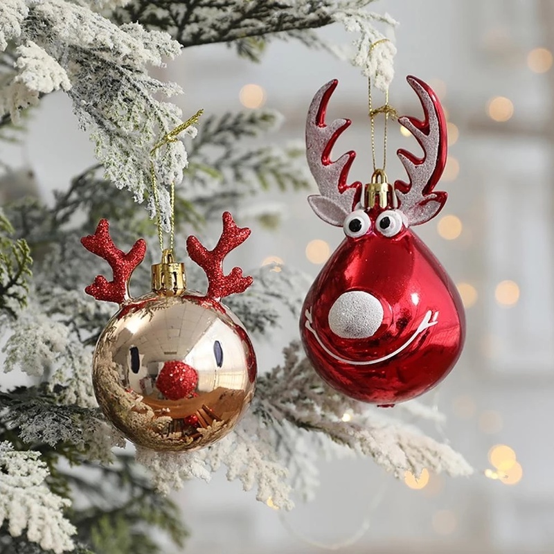 Set 2 phụ kiện treo trang trí Giáng Sinh cây thông noel tuần lộc nhiều mẫu khác tùy chọn đáng yêu