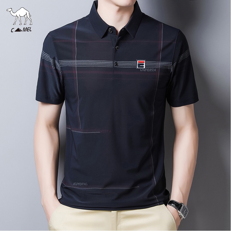 Áo polo Tay Ngắn Màu Sắc Đơn Giản Thời Trang Mùa Hè Dành Cho Nam Trung Niên