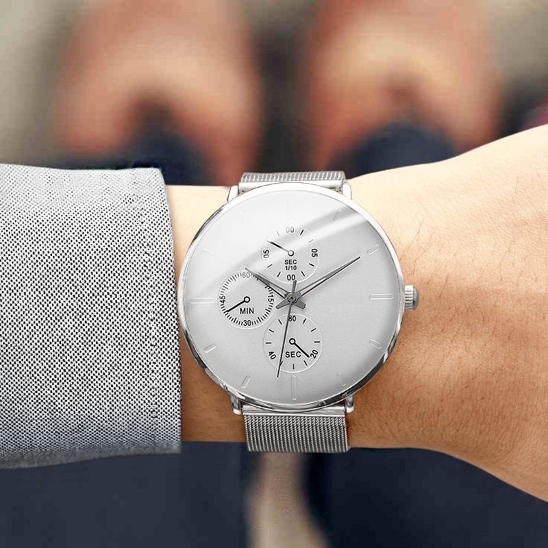 Đồng hồ nam YOLAKO dây thép lụa cao cầp