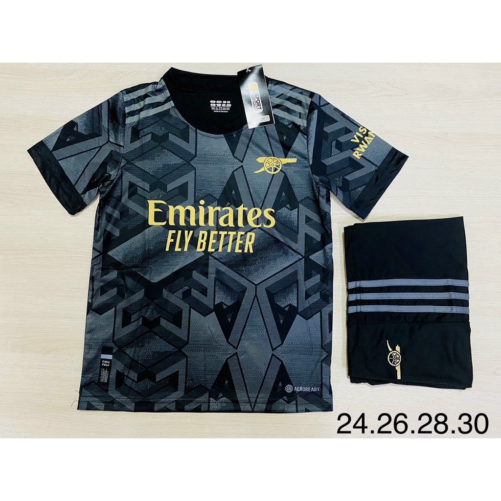 Quần Áo Bóng Đá Trẻ Em CLB Arsenal Mùa Mới Nhất Vải Thun Lạnh Cao Cấp