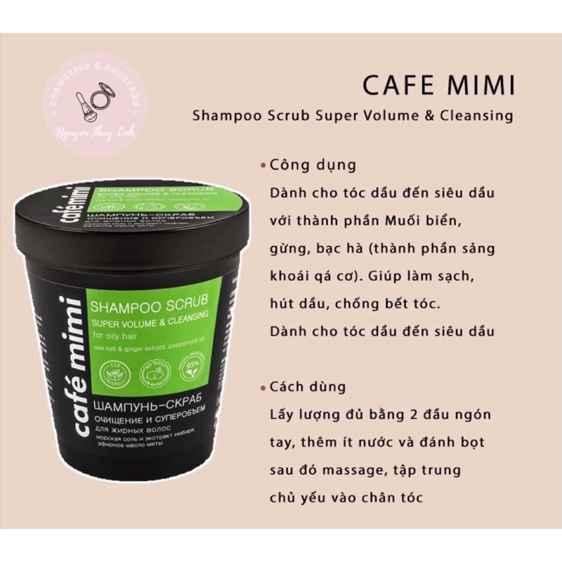 TẨY DA CHẾT TÓC CAFE MINI LÀM SẠCH NUÔI DƯỠNG TÓC