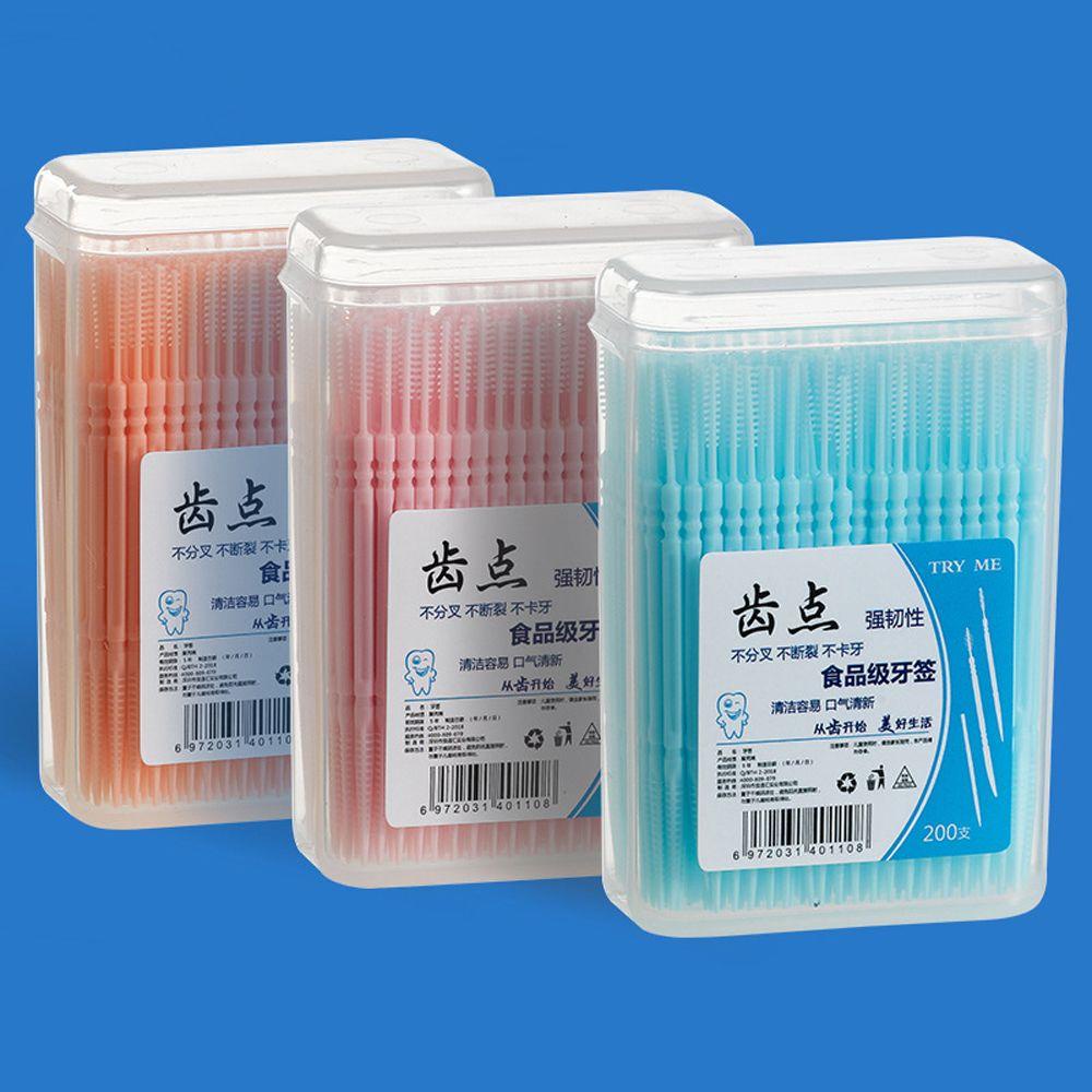 Set 200 Bàn Chải Đánh Răng Hai Đầu Bằng PP Siêu Mềm Dùng Một Lần