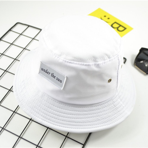 Mũ bucket vành tròn nam, nữ thêu chữ Under the sun, nón tai bèo chất đẹp nhiều màu - B24
