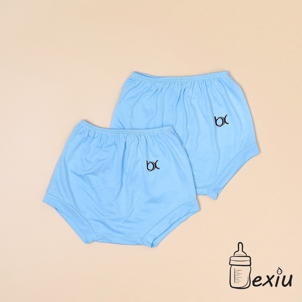 Combo 2 quần ngắn đáy ngang mặc tã cho bé cotton lạnh cao cấp Bexiu
