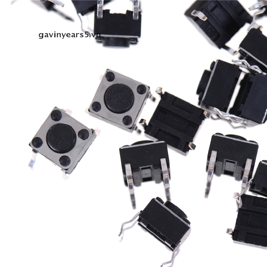 Bộ 100 Công Tắc Nút Bấm 6x6x4.5mm PCB Chuyên Dụng