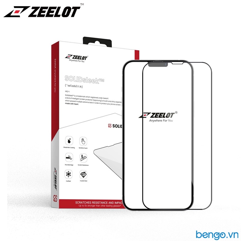 Dán Cường Lực iP 13/13 Pro/13 Mini/13 Pro Max ZEELOT SOLIDsleek Retina Clear