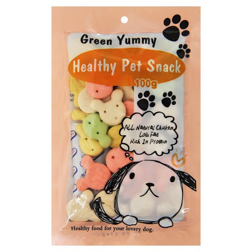 [Mã PET50K giảm Giảm 10% - Tối đa 50K đơn từ 250K] Bánh thưởng Green Yummy cho chó mèo - thơm ngon 100gr
