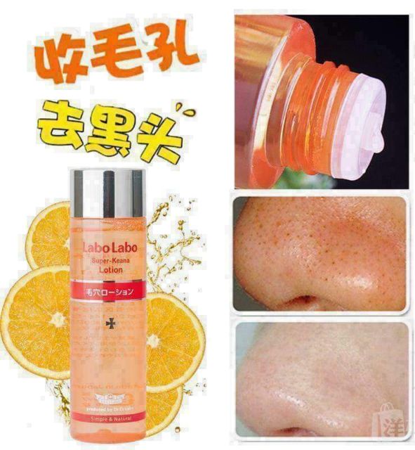 NƯỚC HOA HỒNG LOTION LABO GIẢM MỤN ĐẦU ĐEN LỖ CHÂN LÔNG TO