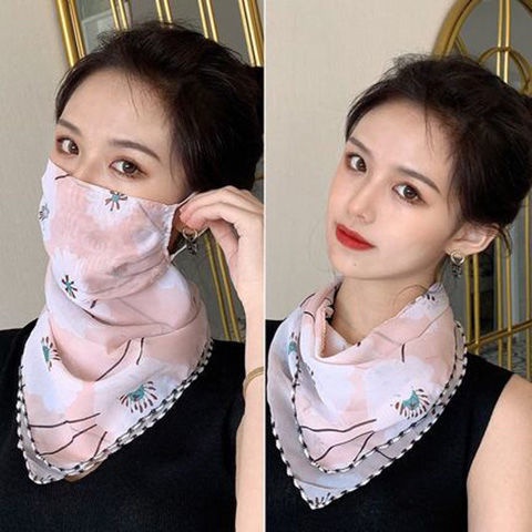 Khăn Choàng Cổ Chiffon 2022 Thoáng Khí Chống Bụi Cho Nữ