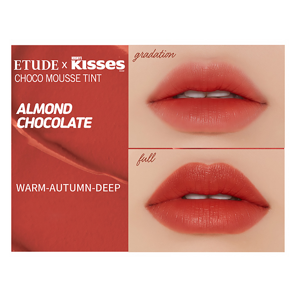 Son tint ETUDEHOUSE HERSHEY's Kisses Choco Mousse 4g với 3 màu sắc lựa chọn | BigBuy360 - bigbuy360.vn