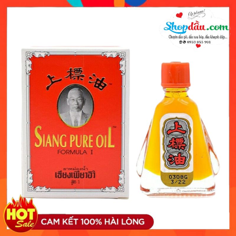 (Chính Hãng) Dầu Thái Ông Già Siang Pure Màu Trắng - Vàng - 3Ml, 7Ml, 25Ml