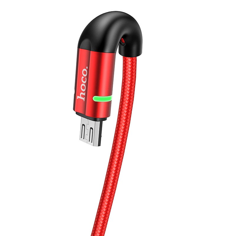 Cáp sạc nhanh Hoco U93 đầu IP, Micro, Type-C siêu bền 2.4A dây dài 1.2m
