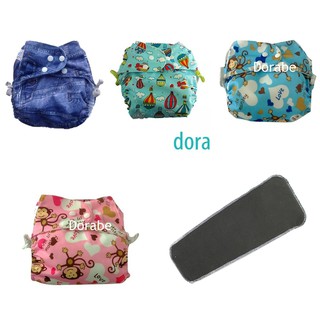 (Bộ 4) tã vải Dorabe size M ban đêm (Gồm vỏ +lót)+ 1 lót đêm cho trẻ 3-16kg 10