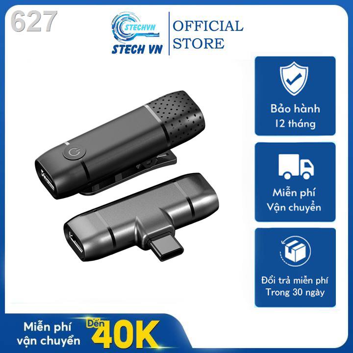 【2022】Micro Không Dây Cài Áo Thu Âm Cho Điện Thoại Mic âm Livestream KhôNg Dây Mini Iphone Ipad Android - STech VN