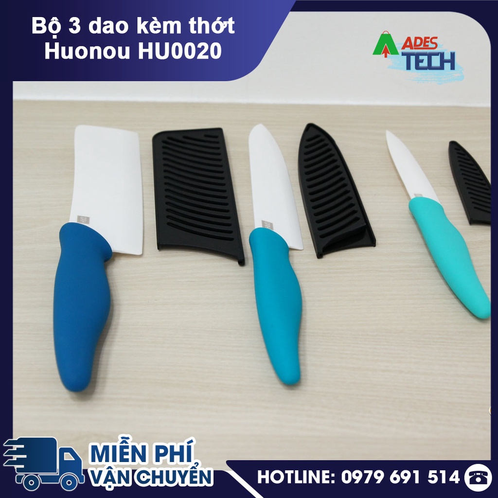 Bộ 3 dao gốm kèm thớt Xiaomi HuoHuo HU0020