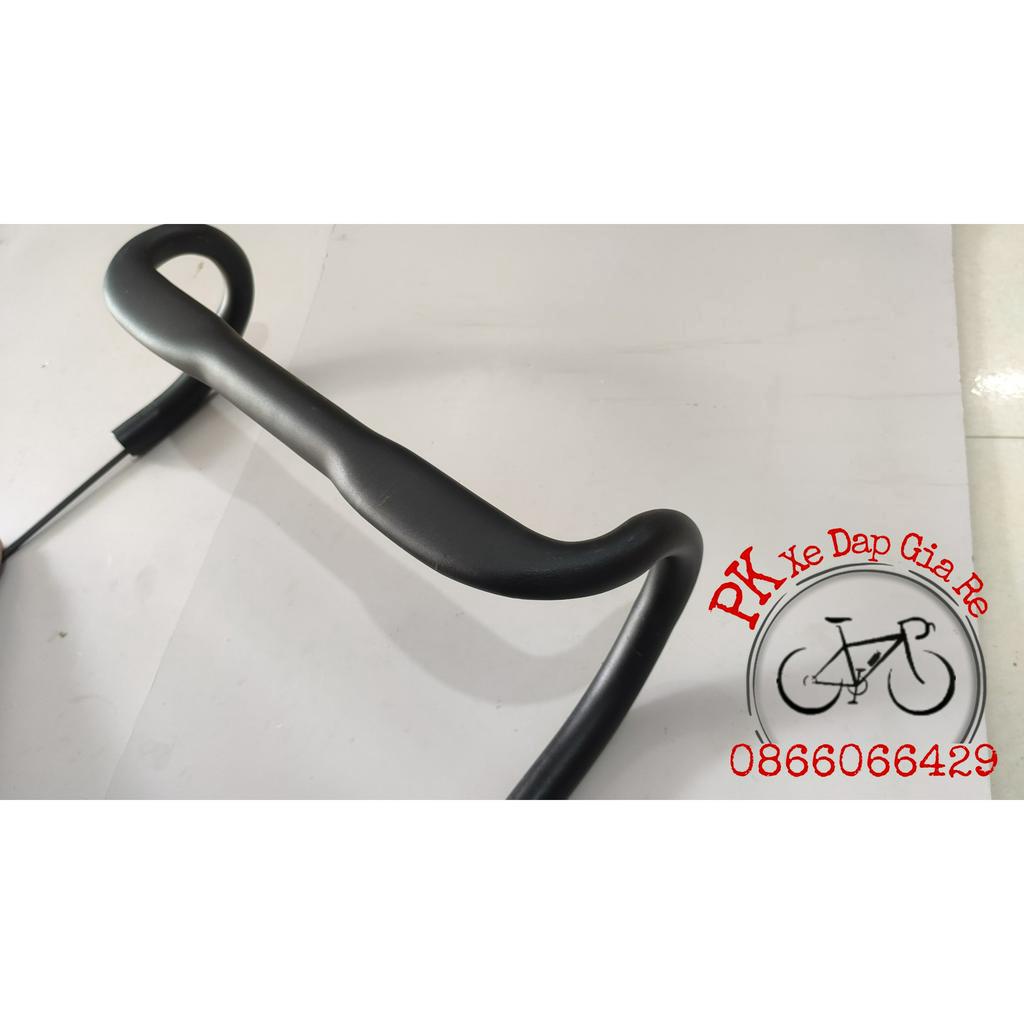 Ghi đông xe đạp đua 31.8mm bản dẹp dây cáp đi âm, Tay lái xe đạp đua nhôm cao cấp