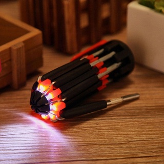 New 8 in 1 Screwdriver with LED Torch Flash Light Multi-functional Repair Tool