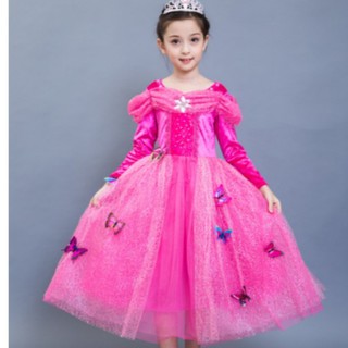 Đầm Hóa Trang Công Chúa Elsa Cho Bé. Váy Đầm Elsa Cánh Bướm Xinh Đẹp Bé Gái