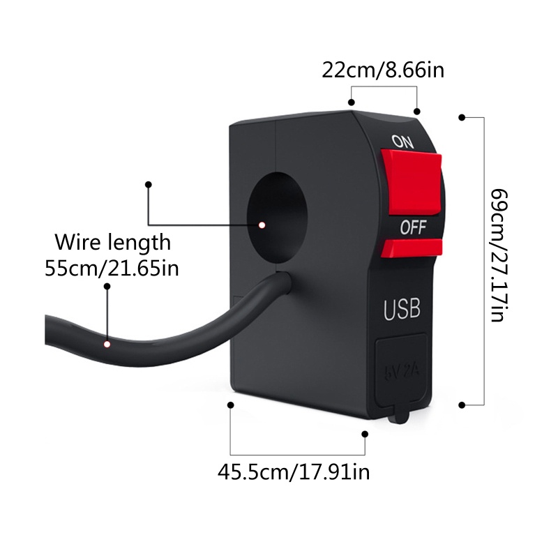 Nút Công Tắc Khởi Động Chống Nước Gắn Tay Lái Xe Máy