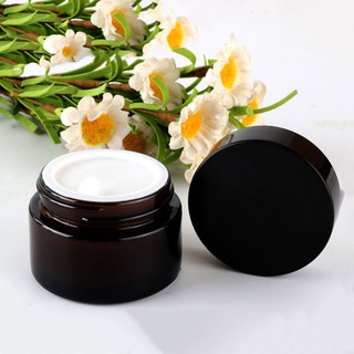 Lọ Chiết Kem Thủy Tinh Nâu 30g/50g Chiết Kem - Hũ Đựng Kem - Hũ Chiết Mỹ Phẩm