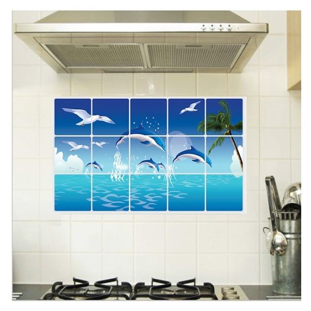 Giấy dán bếp tráng nhôm cách nhiệt size 45*75cm