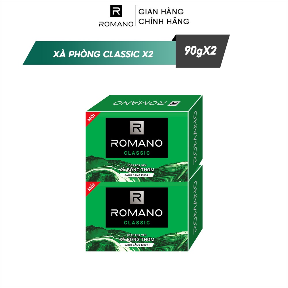 [GIFT] Combo 02 Xà phòng Romano 90g mùi Classic hoặc Attitude