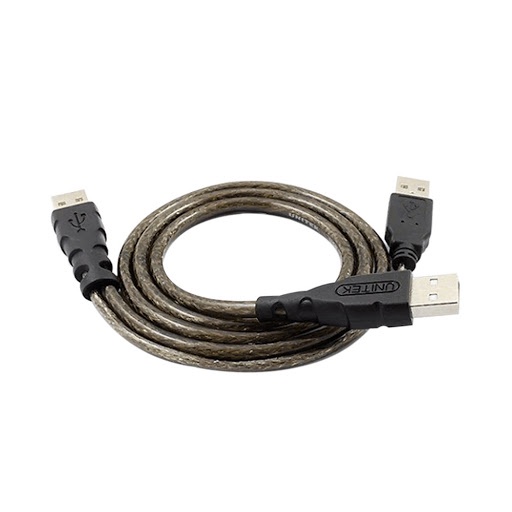 Cáp chữ Y USB 2.0 to USB 0.8m cho HDD box Unitek Y-C437 chính hãng