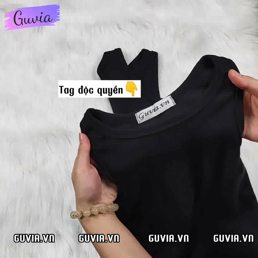 Áo Ba Lỗ Nữ DÁNG DÀI Ôm Body Chất Thun Gân Dày, Áo lỗ sát nách cổ tròn kiểu nữ mềm mát GUVIA ADD01 | BigBuy360 - bigbuy360.vn