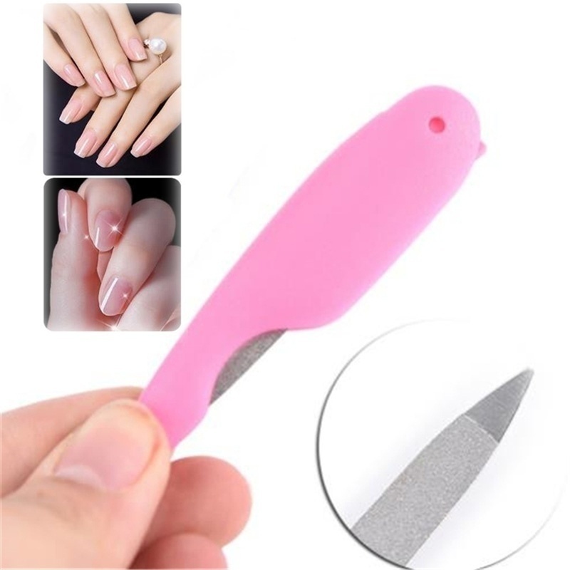 Cây Dũa Móng Tay Bằng Thép Không Gỉ Màu Hồng