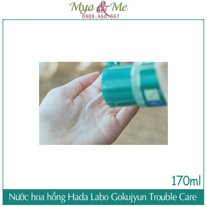 (Mẫu mới) Nước hoa hồng Hada Labo xanh lá dành cho da nhạy cảm - Gokujyun Trouble Care Skin Conditioner