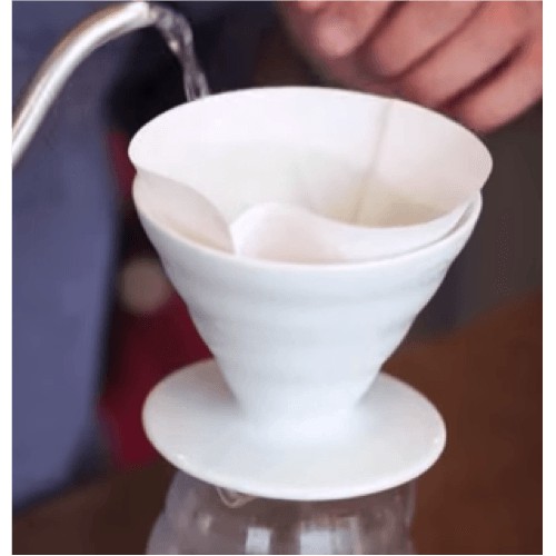 Phễu Hario nhựa trắng | 1-2 cups (size 01) và 3-4 cups (size 02)