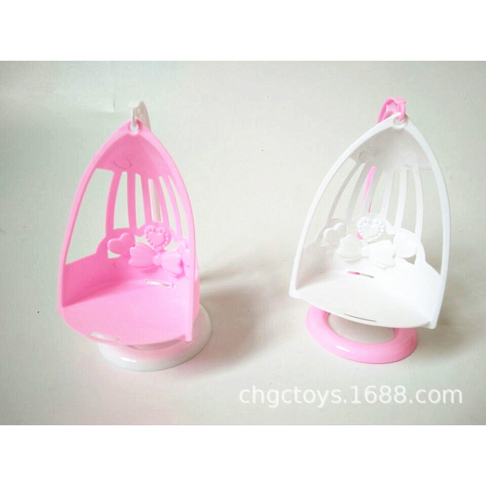 Ghế xích đu dành cho búp bê barbie phụ kiện trang trí nhà búp bê ANDATOY AD942