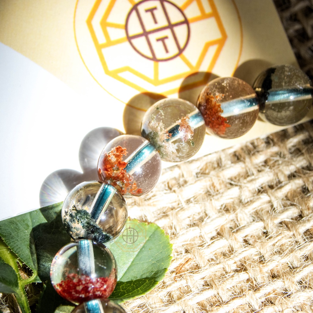 Vòng Tay Phong Thuỷ Đá Ưu Liinh Đa Sắc Tự nhiên [TẶNG HỘP GỖ] nữ mệnh Kim Mộc Thuỷ Hoả Thổ - Phong Thủy Tây Tạng