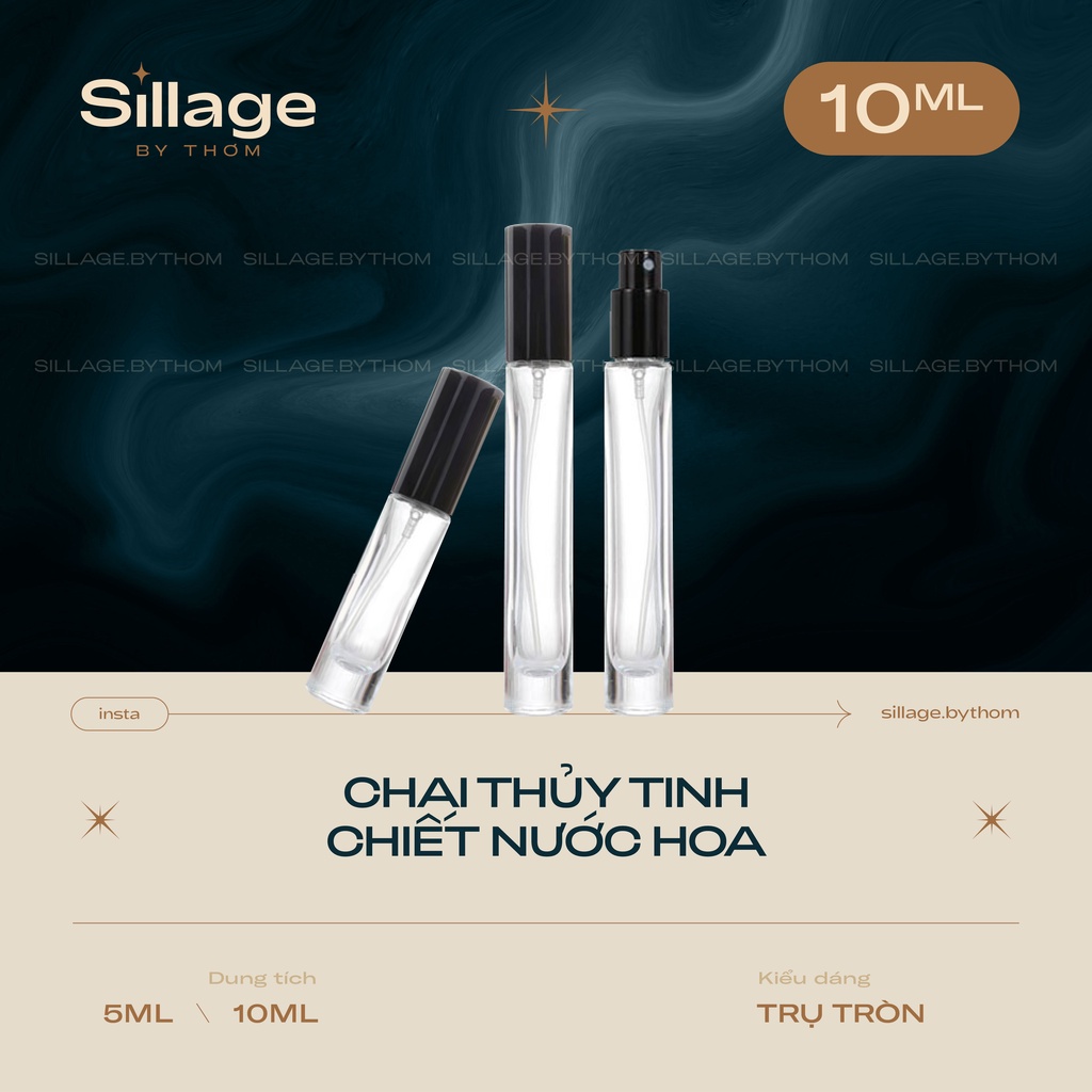 Lọ Chiết Nước Hoa Chai lọ chiết nước hoa thủy tinh 5ml 10ml đựng dầu thơm , phụ kiện du lịch