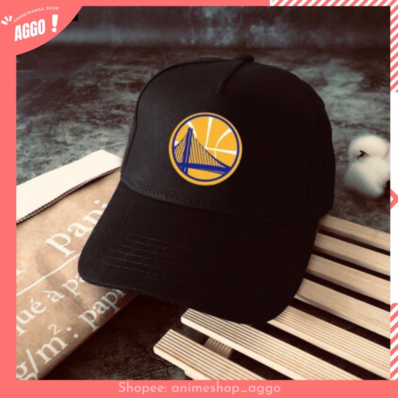 Mũ lưỡi trai bóng rổ Lakers Đen Trắng