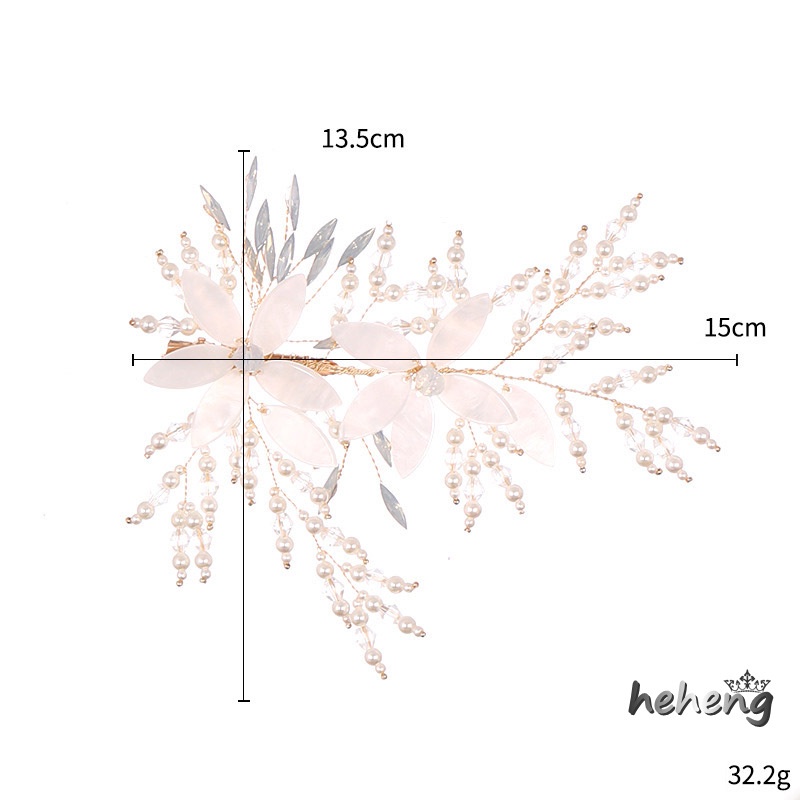 Kẹp Tóc Hình Hoa Đính Đá Lấp Lánh Thời Trang Cho Cô Dâu