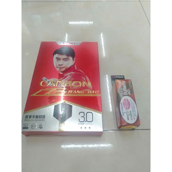 vợt bóng bàn loki carbon 3.0 cao cấp tặng kèm 1 hộp bóng Butterfly