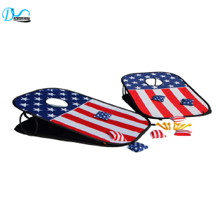 Ready Cornhole Game Set Collapsible Portable Outdoor Indoor Bean Bag Set High Quality [DRV]