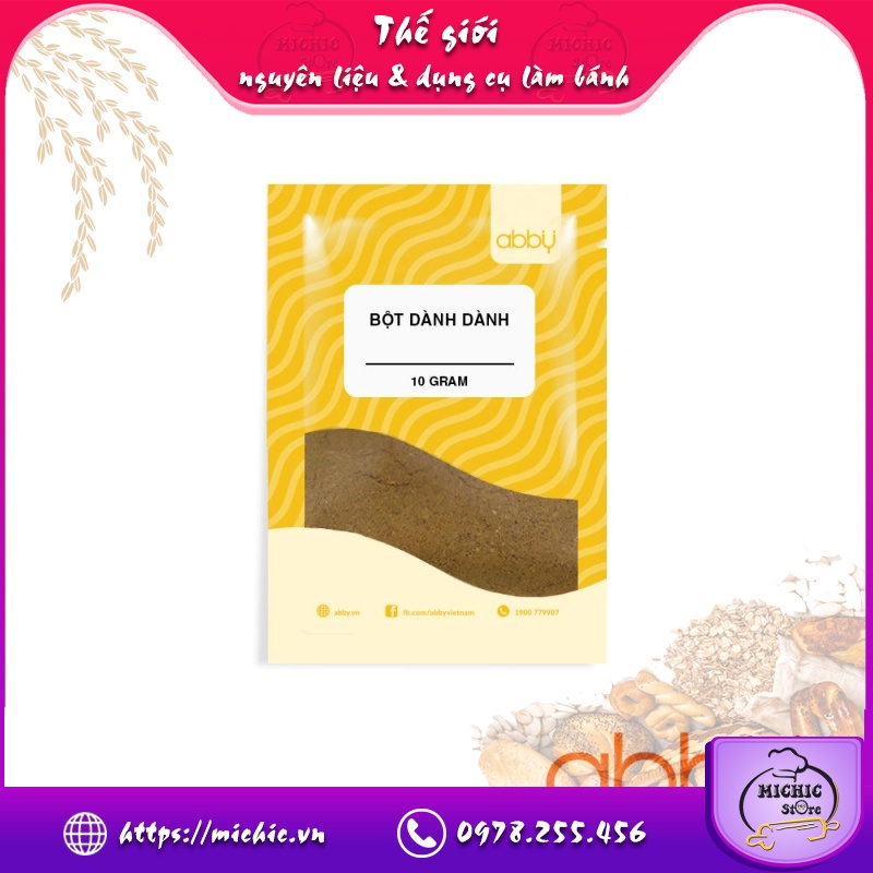 Bột dành dành 10g - MiChic Store - Thế giới nguyên liệu và dụng cụ làm bánh